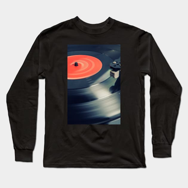 Spinning Vinyl Long Sleeve T-Shirt by David Lichtneker